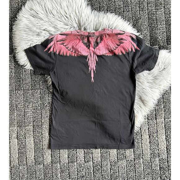 Marcelo Burlon County of Milan Icon Wings T Shirt Black Red Pink Small Cotton T - Picture 3 of 3